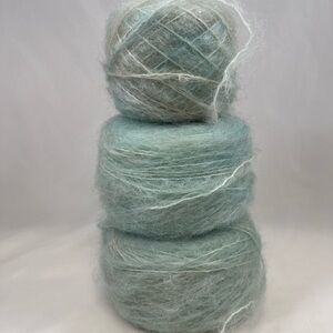 Hand dyed mohair yarn
